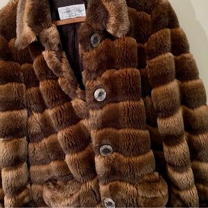Tasha Polizzi | Faux Fur Chinchilla Coat, Sz L ♥ EUC